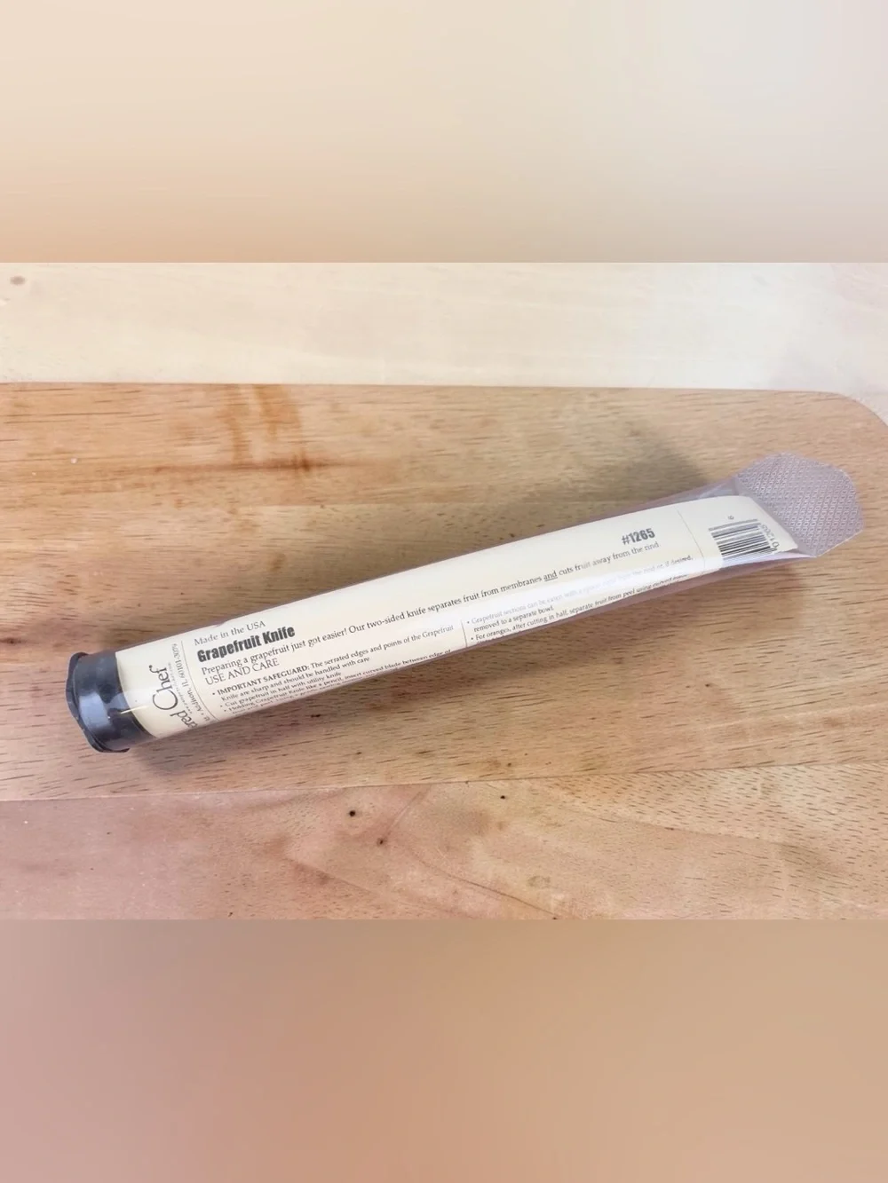 New THE PAMPERED CHEF Grapefruit Knife #1265 In Tube Vintage Very Sharp USA